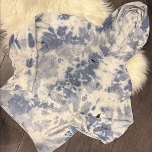 Nike Big Kids Blue & White Tie-Dye Sportswear Club Fleece Hoodie - Size L